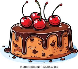 Vektor Cakes und Süßigkeiten, Cartoon Cake, Illustration