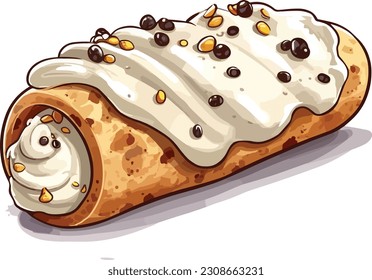 Pasteles y dulces vectoriales, tarta de caricatura, ilustración