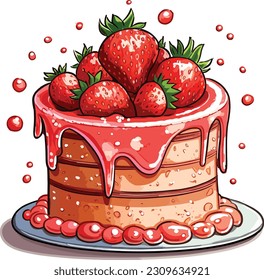 Vector Cakes and Sweets,Cartoon Cake, illustration