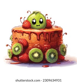 Vector Cakes and Sweets,Cartoon Cake, illustration