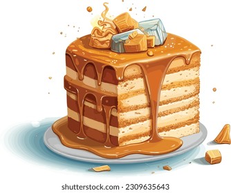 Vektor Cakes und Süßigkeiten, Cartoon Cake, Illustration