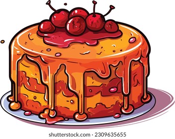Vector Cakes and Sweets,Cartoon Cake, illustration