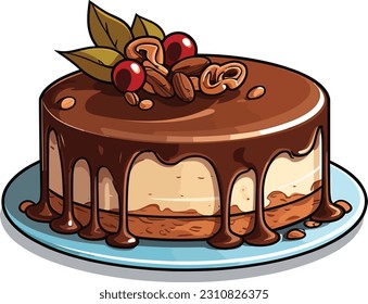 Vektor Cakes und Süßigkeiten, Cartoon Cake, Illustration