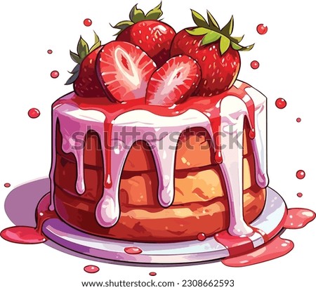 Vector Cakes and Sweets,Cartoon Cake, illustration