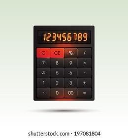 Vector calculator. Bright background, vector eps10 illustration 