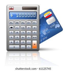 Vector calculator and credit card