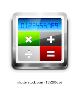 Vector calculator icon / app mobile icon