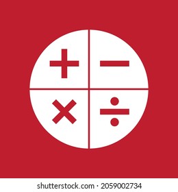 Vector calculator icon. Business, math, accounting sign illustration.