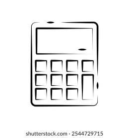 Vector calculator icon editable on a white background.