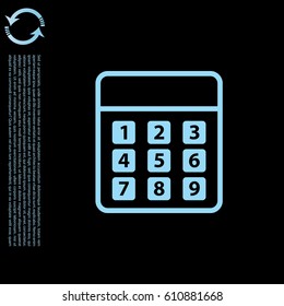 vector calculator icon. vector illustration