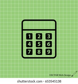 vector calculator icon. vector illustration