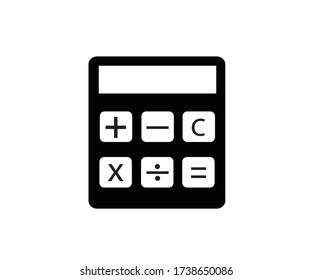 Vector - Calculator vector icon isolated on white background, Calculator logo concept 