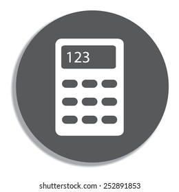 vector calculator icon on a grey background