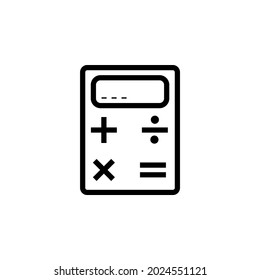 vector calculator icon on white background.