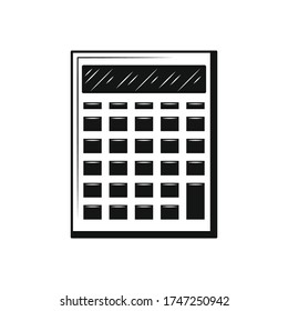 Vector calculator icon Symbol flat design black icon on white background.