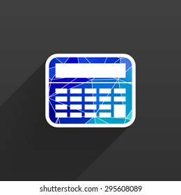 Vector Calculator Icon website isolated displa, mathematics