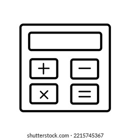 vector calculator icon with white background