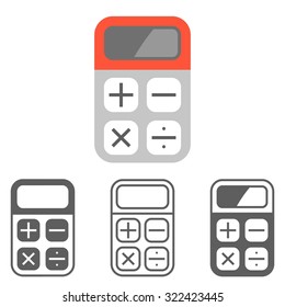Vector calculator icon,flat design