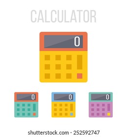 Vector calculator icons. 