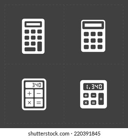 Vector calculator icons set