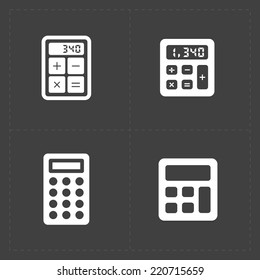 Vector calculator icons set