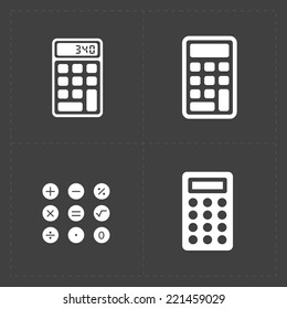 Vector calculator icons set