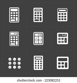 Vector calculator icons set