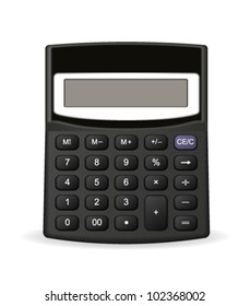 vector calculator isolated on white background