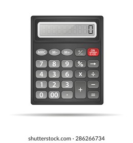 Vector calculator isolated on white background