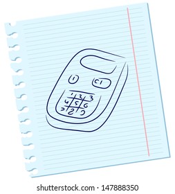 Vector calculator on a sheet of paper