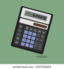 Calculadora de Vector con sombra sobre fondo verde