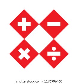 Vector Calculator symbol - Calculator icon, mathematics illustration sign isolated,