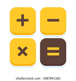 vector Calculator symbol - mathematics illustration sign isolated