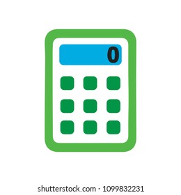 vector Calculator symbol - mathematics illustration sign isolated, Calculator icon