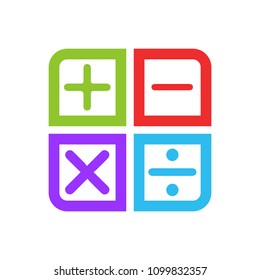 vector Calculator symbol - mathematics illustration sign isolated, Calculator icon