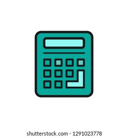 vector Calculator symbol - mathematics illustration sign isolated, Calculator icon