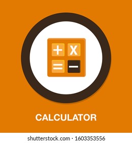 vector Calculator symbol - mathematics illustration sign isolated, Calculator icon