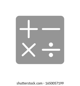 vector Calculator symbol - mathematics illustration sign isolated, Calculator icon
