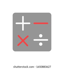 vector Calculator symbol - mathematics illustration sign isolated, Calculator icon
