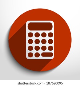 Vector calculator web flat icon in circle