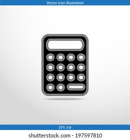 Vector calculator web flat icon in circle