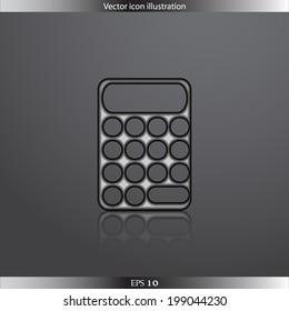 Vector calculator web flat icon in circle