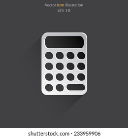 Vector calculator web flat icon. Eps 10 illustration.