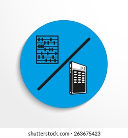 Vector calculator web flat icon. Eps 10 illustration.