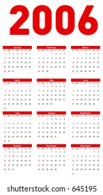 Vector calendar 2006