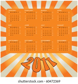 Vector calendar 2011