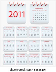 Vector calendar 2011
