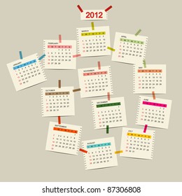 Vector calendar 2012 for your design