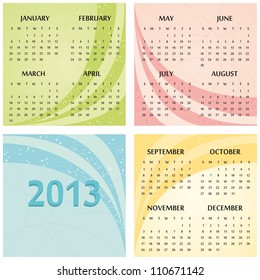 Vector calendar for 2013