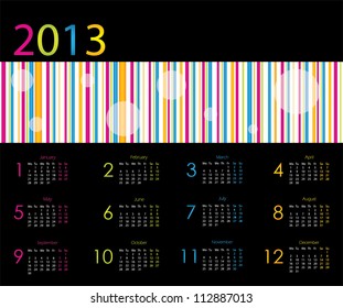 Vector calendar for 2013